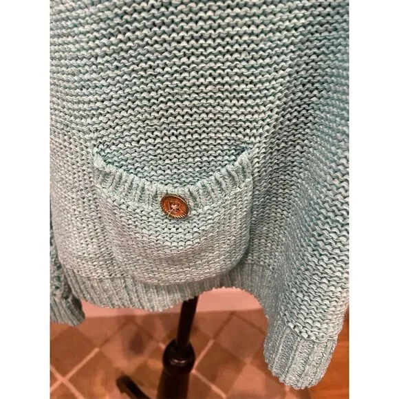 3/$15 Island Republic Women's Green Crochet Knit Pullover Sweater Size L - Picture 4 of 11